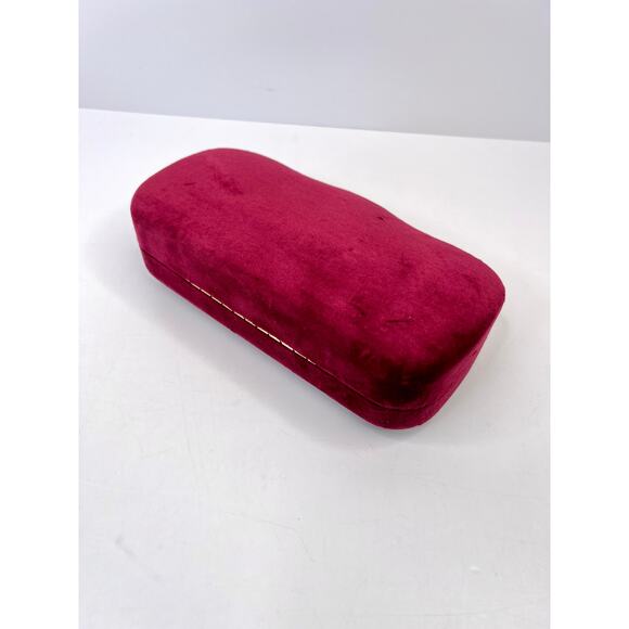Gucci Burgundy Velvet Glasses Large Hard Case Cloth, & Dust Bag (No Glasses) - Picture 5 of 13